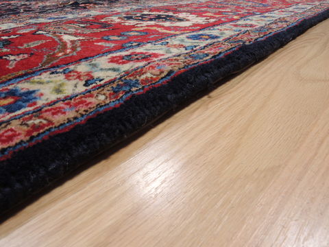 Mashad Blue Hand Knotted 99 X 132 Area Rug 100-16364 Image 17