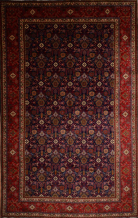 Tabriz Blue Hand Knotted 100 X 161  Area Rug 100-16365 Image 0