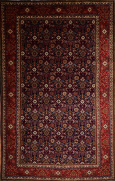 Tabriz Blue Hand Knotted 10'0" X 16'1"  Area Rug 100-16365
