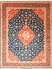 Isfahan Orange Hand Knotted 84 X 110 Area Rug 100-16366 Thumb 0