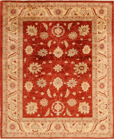 Pishavar Red Hand Knotted 65 X 80  Area Rug 250-16374 Image 0