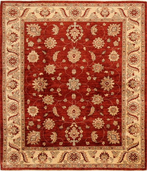 Pishavar Red Hand Knotted 65 X 80  Area Rug 250-16375 Image 0