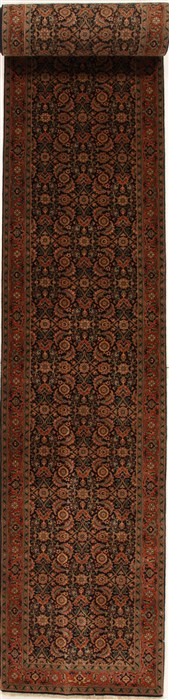 Herati Blue Runner Hand Knotted 26 X 193  Area Rug 250-16387 Image 0