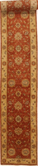 Pishavar Red Runner Hand Knotted 25 X 199  Area Rug 250-16390 Image 0