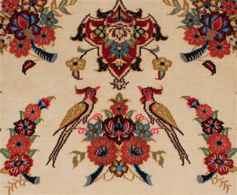 Qum Beige Hand Knotted 48 X 611 Area Rug 400-16391 Image 6