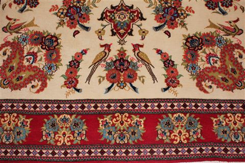 Qum Beige Hand Knotted 48 X 611 Area Rug 400-16391 Image 11