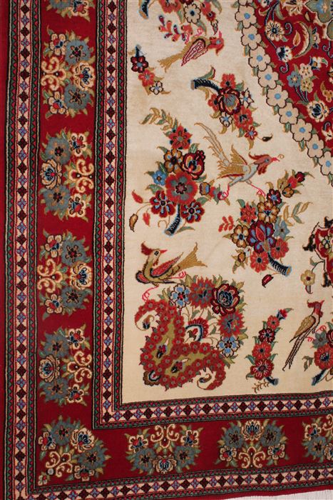 Qum Beige Hand Knotted 48 X 611 Area Rug 400-16391 Image 14