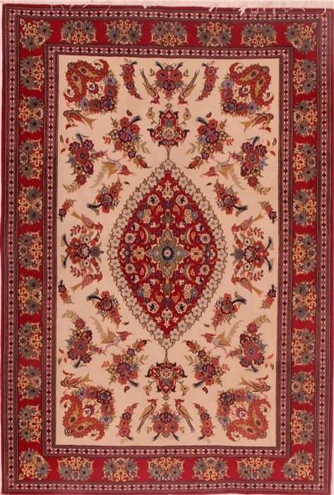Qum Beige Hand Knotted 48 X 611 Area Rug 400-16391 Image 0