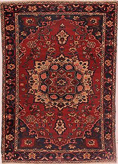 Bakhtiar Red Hand Knotted 4'6" X 6'7"  Area Rug 400-16394