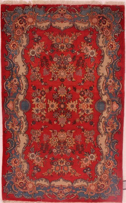 Kashan Red Hand Knotted 410 X 79 Area Rug 400-16396 Image 0