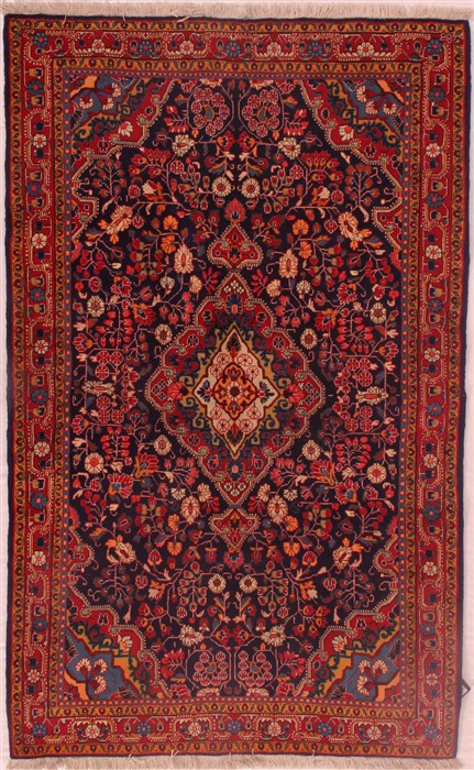 Jozan Blue Hand Knotted 44 X 71  Area Rug 400-16401 Image 0