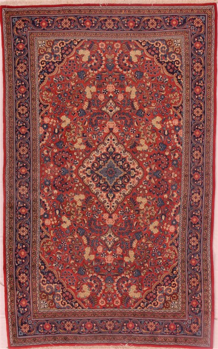 Jozan Red Hand Knotted 43 X 610  Area Rug 400-16406 Image 0