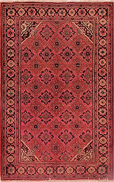Persian Semnan Purple Rectangle 5x7 ft Wool Carpet 16410