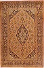 Kashan Purple Hand Knotted 47 X 71  Area Rug 400-16411 Thumb 0