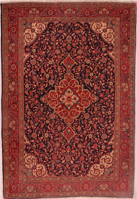 Jozan Blue Hand Knotted 46 X 69 Area Rug 400-16413 Image 0