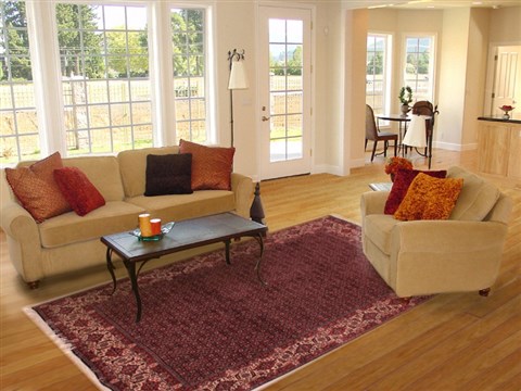 Bidjar Purple Hand Knotted 69 X 99 Area Rug 400-16421 Image 2