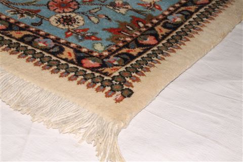 Tabriz Orange Hand Knotted 71 X 101 Area Rug 400-16422 Image 8
