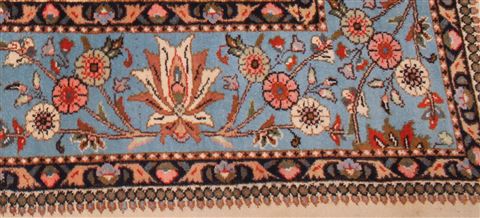 Tabriz Orange Hand Knotted 71 X 101 Area Rug 400-16422 Image 5