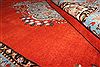 Tabriz Orange Hand Knotted 71 X 101  Area Rug 400-16422 Thumb 7