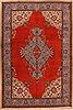 Tabriz Orange Hand Knotted 71 X 101 Area Rug 400-16422 Thumb 0