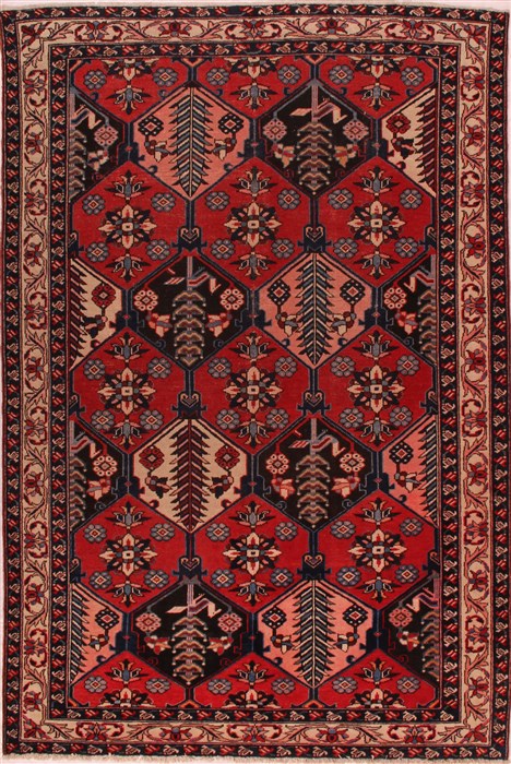 Bakhtiar Red Hand Knotted 71 X 103 Area Rug 400-16425 Image 0