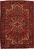 Heriz Red Hand Knotted 67 X 94  Area Rug 400-16426 Thumb 0