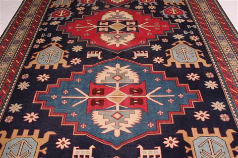 Turco-Persian Blue Hand Knotted 66 X 97 Area Rug 400-16429 Image 6
