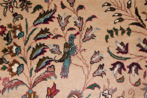 Tabriz Beige Hand Knotted 66 X 91 Area Rug 400-16432 Image 12