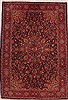 Sarouk Blue Hand Knotted 71 X 104 Area Rug 400-16433 Thumb 0