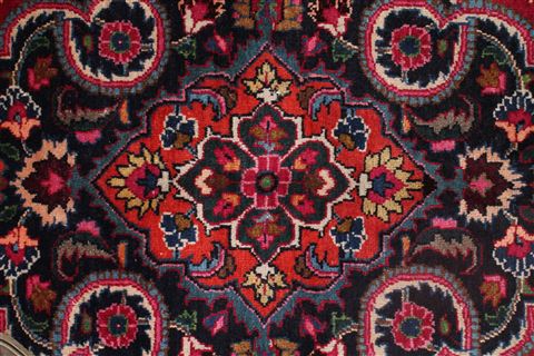 Mashad Red Hand Knotted 69 X 101 Area Rug 400-16434 Image 16