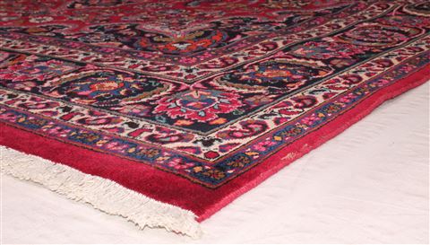 Mashad Red Hand Knotted 69 X 101 Area Rug 400-16434 Image 21