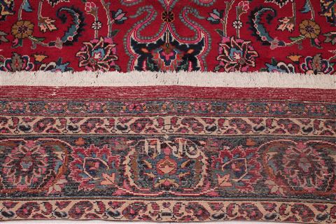 Mashad Red Hand Knotted 69 X 101 Area Rug 400-16434 Image 22