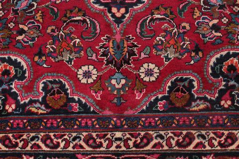 Mashad Red Hand Knotted 69 X 101 Area Rug 400-16434 Image 13