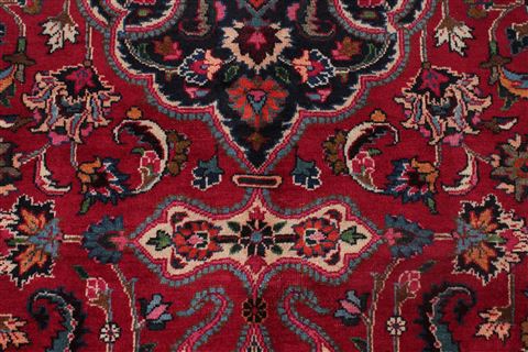 Mashad Red Hand Knotted 69 X 101 Area Rug 400-16434 Image 14