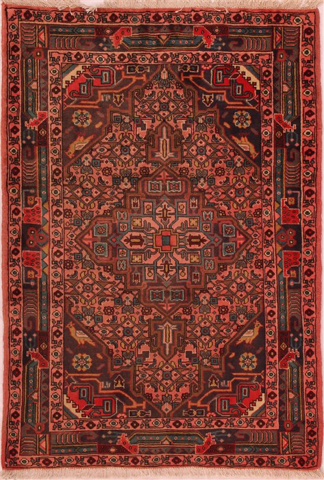 Hamedan Purple Hand Knotted 34 X 410 Area Rug 400-16438 Image 0