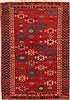 Kurdi Red Hand Knotted 31 X 45  Area Rug 400-16446 Thumb 0