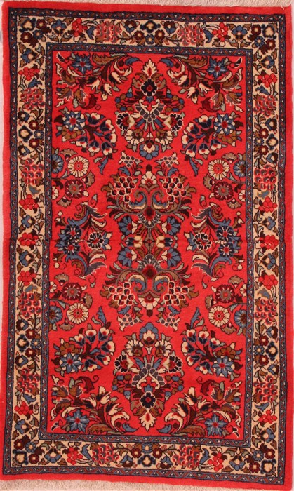 Sarouk Purple Hand Knotted 29 X 46  Area Rug 400-16452 Image 0