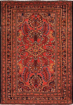 Lilihan Purple Hand Knotted 3'5" X 5'0"  Area Rug 400-16457