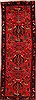Hamedan Red Runner Hand Knotted 35 X 911  Area Rug 400-16467 Thumb 0