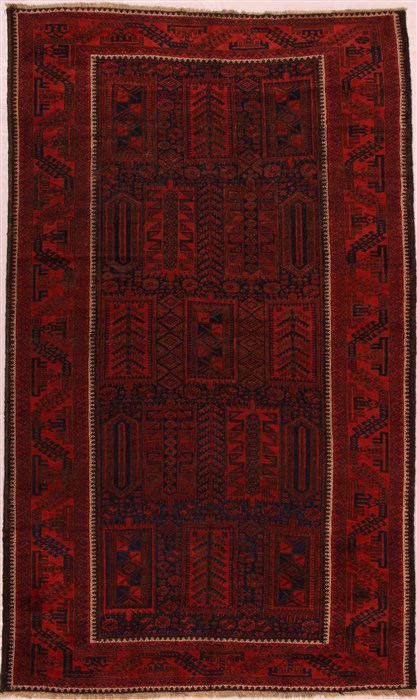 Baluch Red Hand Knotted 510 X 98  Area Rug 400-16469 Image 0