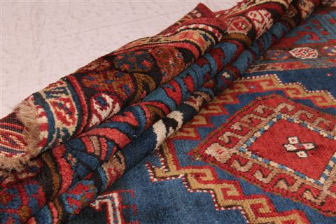 Shirvan Blue Hand Knotted 46 X 82 Area Rug 400-16472 Image 15