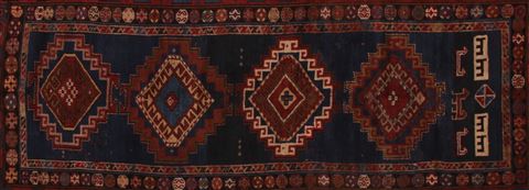 Shirvan Blue Hand Knotted 46 X 82 Area Rug 400-16472 Image 2