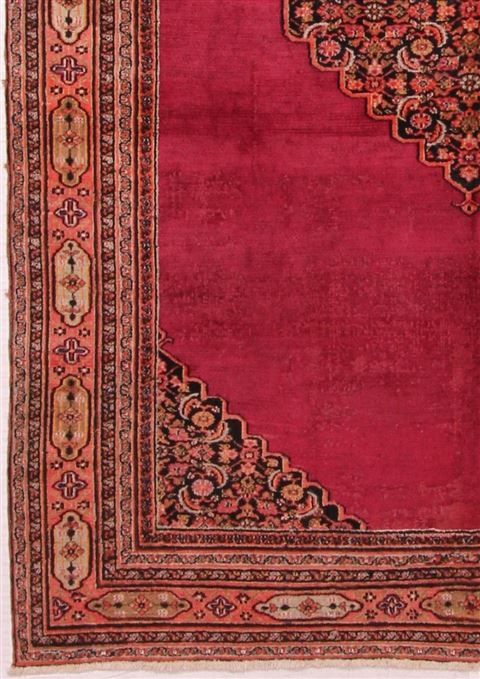 Mashad Red Hand Knotted 66 X 93 Area Rug 400-16473 Image 8