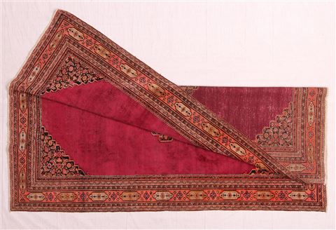 Mashad Red Hand Knotted 66 X 93 Area Rug 400-16473 Image 9