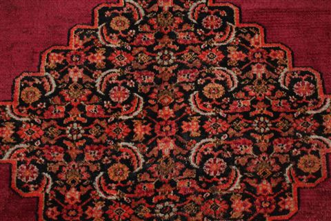 Mashad Red Hand Knotted 66 X 93 Area Rug 400-16473 Image 10