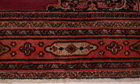 Mashad Red Hand Knotted 66 X 93 Area Rug 400-16473 Image 11
