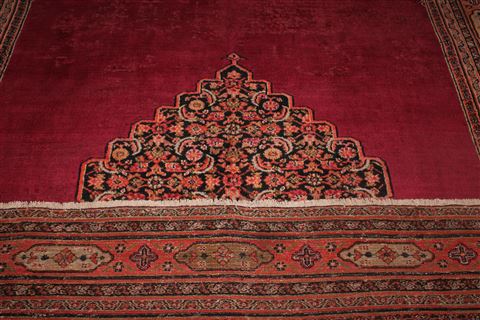 Mashad Red Hand Knotted 66 X 93 Area Rug 400-16473 Image 14