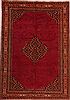 Mashad Red Hand Knotted 66 X 93  Area Rug 400-16473 Thumb 0