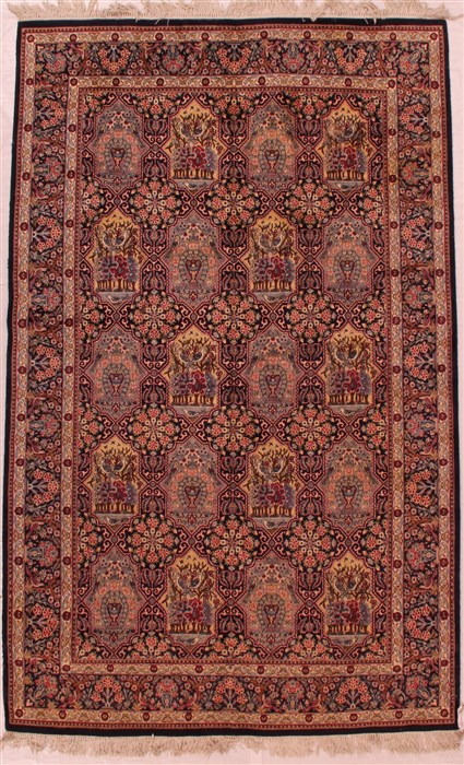 Turco-Persian Blue Hand Knotted 60 X 98  Area Rug 400-16476 Image 0