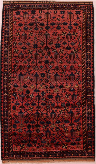 Bakhtiar Purple Hand Knotted 56 X 93  Area Rug 400-16477 Image 0